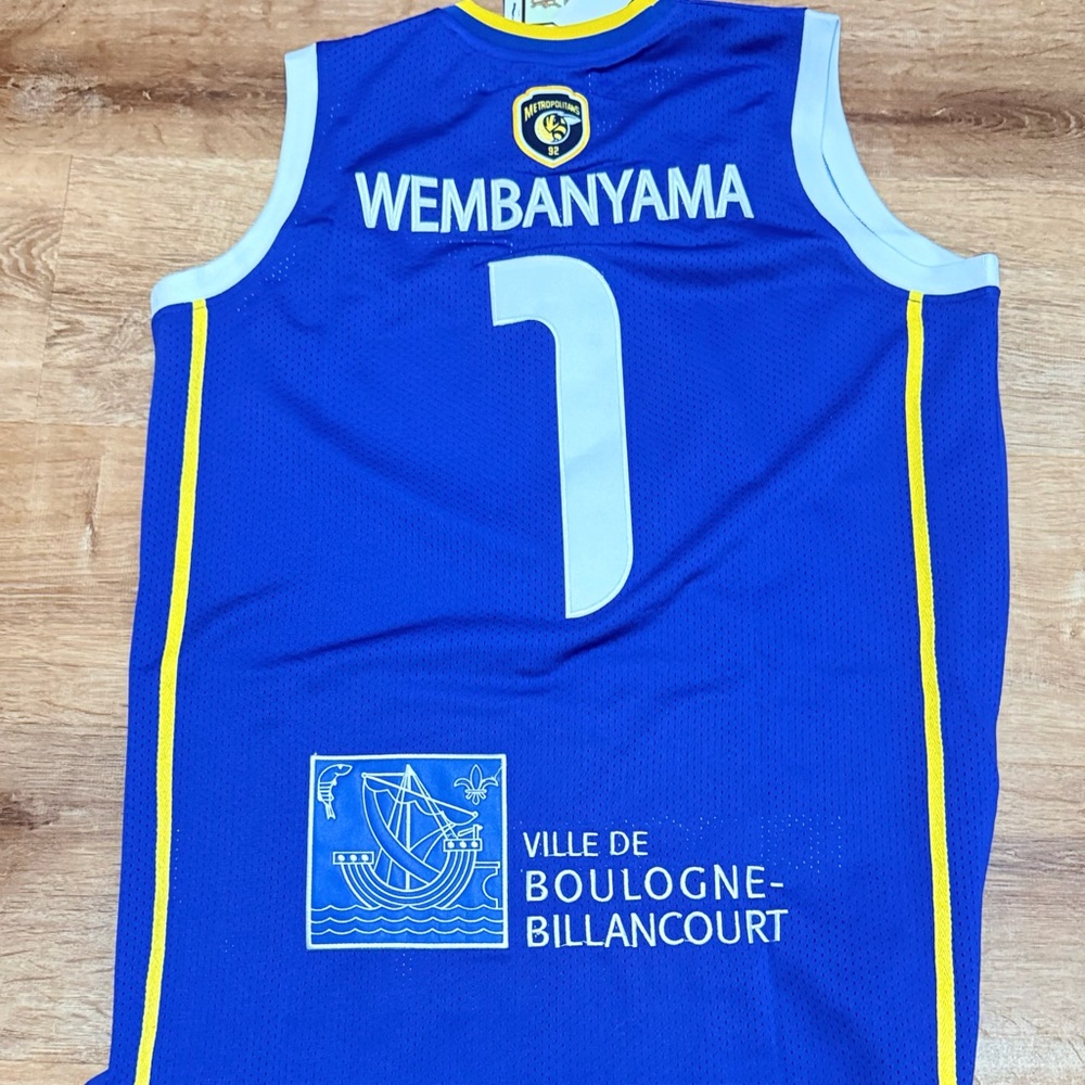 Victor Wembanyama France MET92 Team Stitched Jersey - Picture 4 of 4
